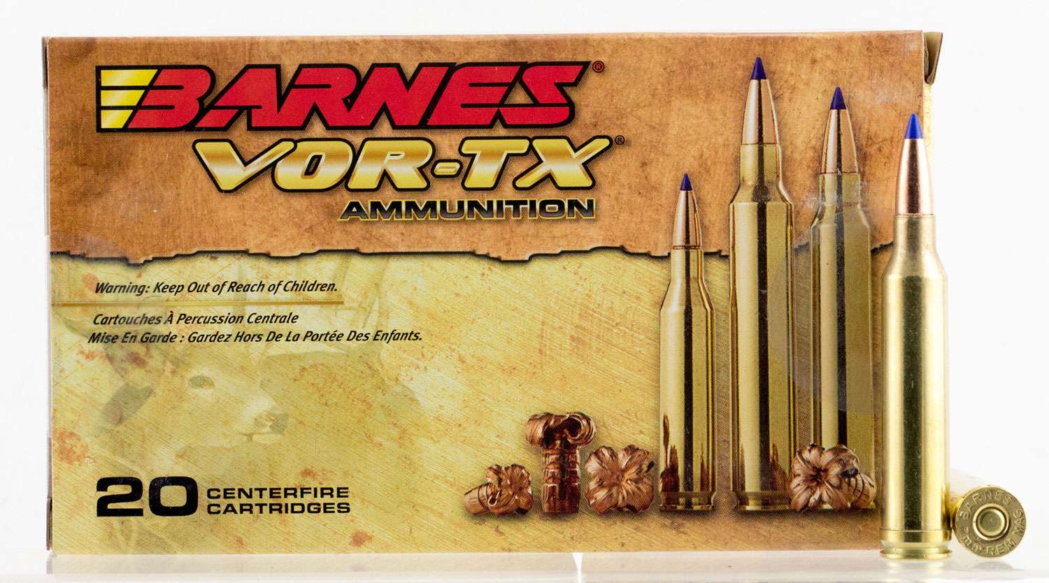 Barnes Ammunition 21563 Vor-Tx 7mm Rem Mag 150 grain Tipped TSX Boat ...