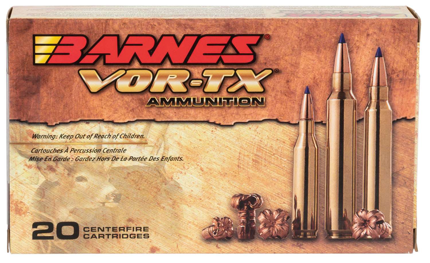 Barnes Bullets 21569 Vor Tx Rifle 300 Win Mag 150 Gr Tipped Tsx Boat Tail 20 Bx 10 Cs X Ring 1037