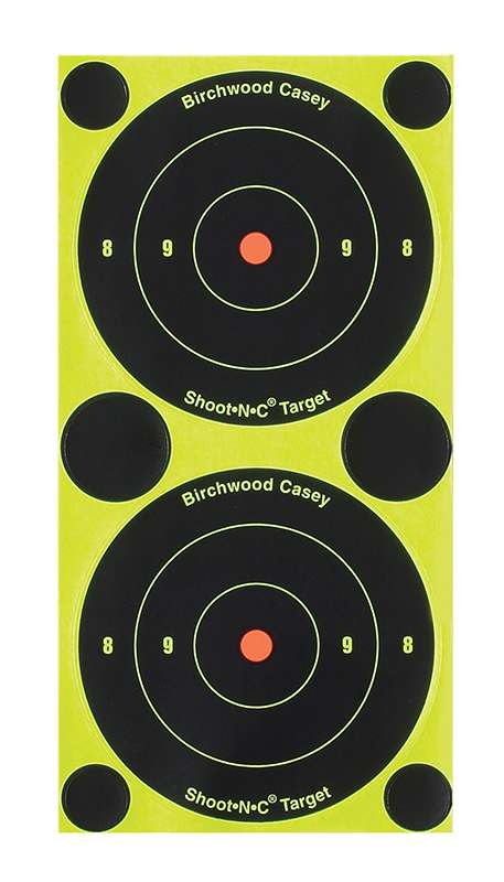 Birchwood Casey Shoot-N-C 34375 Self-Adhesive Paper Air/Rimfire Rifle Black/Yellow 3" Bullseye 240 Targets - Birchwood Casey - 3"