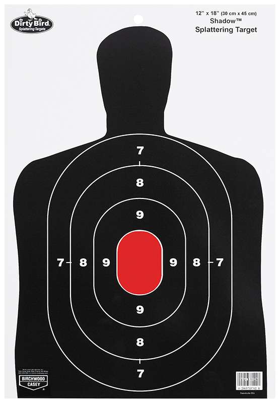 birchwood casey 35707 dirty bird bc 27 hanging tagboard 12 x 18 silhouette black 8 pack range usa