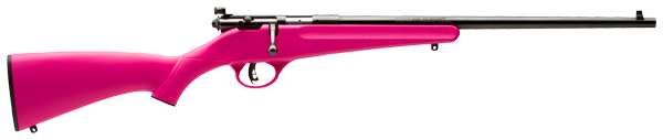 Savage 13780 Rascal Youth 22 LR 1 16.10" Pink Blued Right Youth/Compact Han-img-0