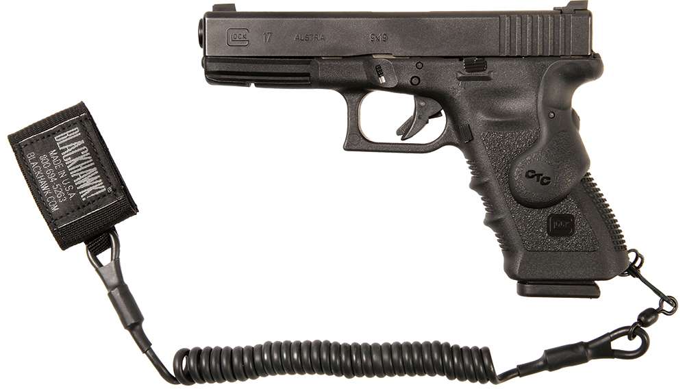 Blackhawk 90TPL2BK Tactical Pistol Lanyard with Swivel Coiled Wire