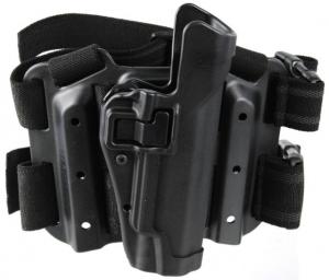 BLACKHAWK HOLSTER GLOCK 17/19/20/21/22/23/31/32/SW M&P 9/40/45 RH BLACK SERPA TACTICAL LEVEL II - Blackhawk