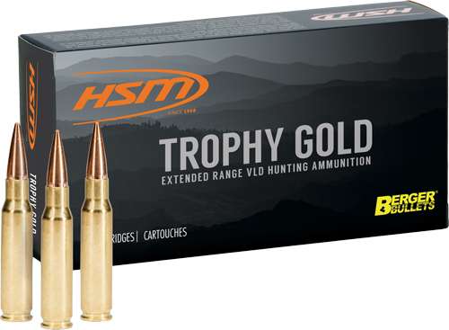 HSM BER65X55140V Trophy Gold  6.5x55 Swedish 140 gr Match Very Low Drag 20 Bx/ 20 Cs - Hsm