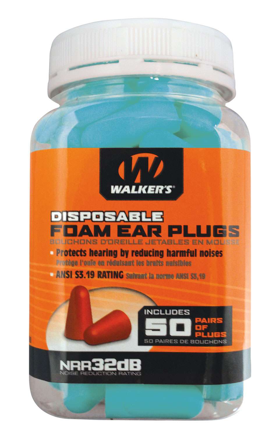 Walkers GWPFP50PKTL Foam Ear Plugs 33 dB Teal 50 Pair MAD Partners Inc