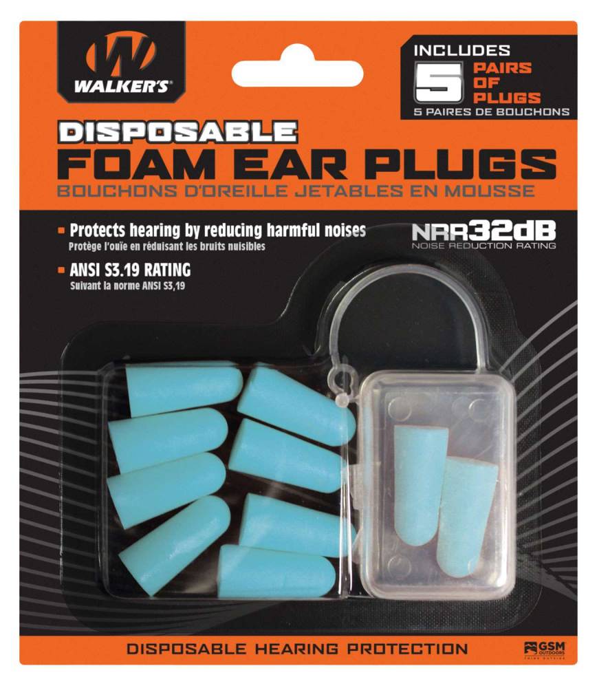 Walkers GWPFP5PKTL Foam Ear Plugs 33 dB Teal 5 Pair Downtown Tactical