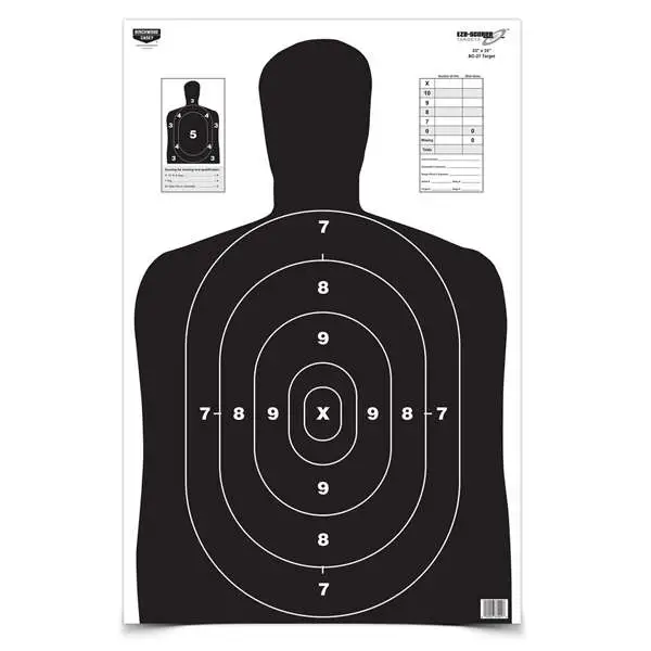 Birchwood Casey EZE-Scorer BC-27 Silhouette Paper Target 23" x 35" 100 Per Pack - Birchwood Casey