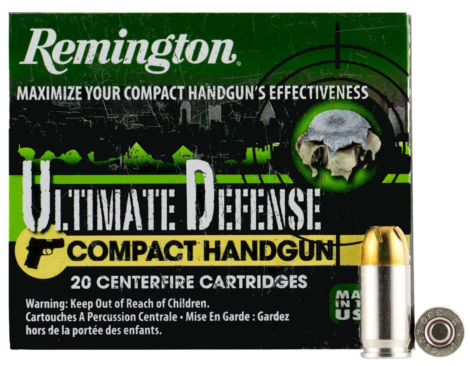 Remington Ammunition CHD380BN Ultimate Defense 380 ACP 102 gr Brass ...