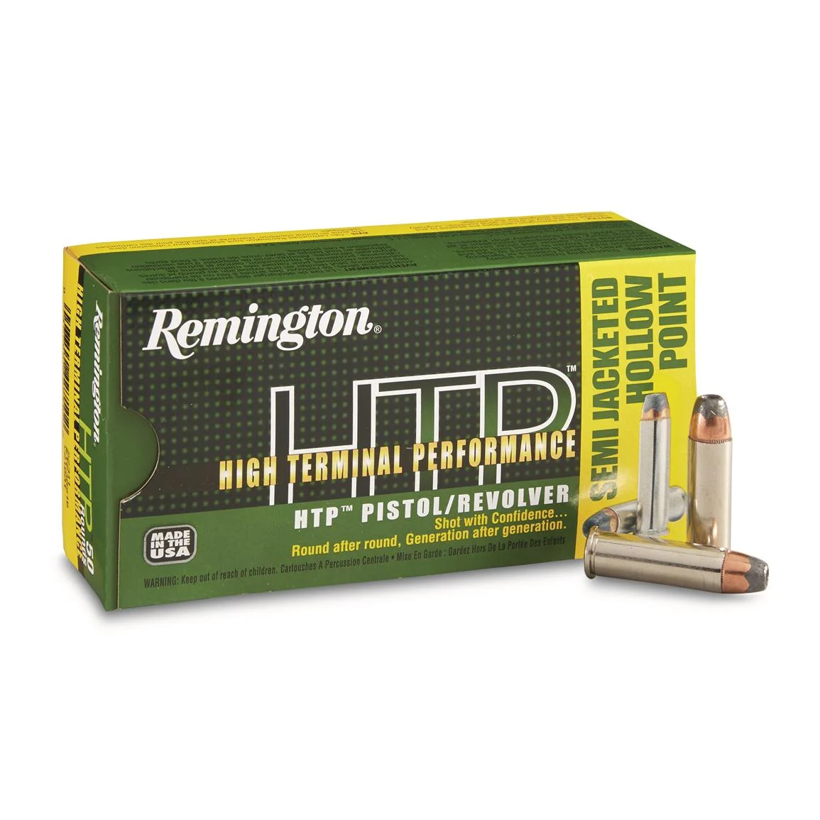 REMINGTON HTP HIGH TERMINAL PERFORMANCE AMO 38 SPECIAL 110GR SJHP 50RD 22311 - Remington Ammunition