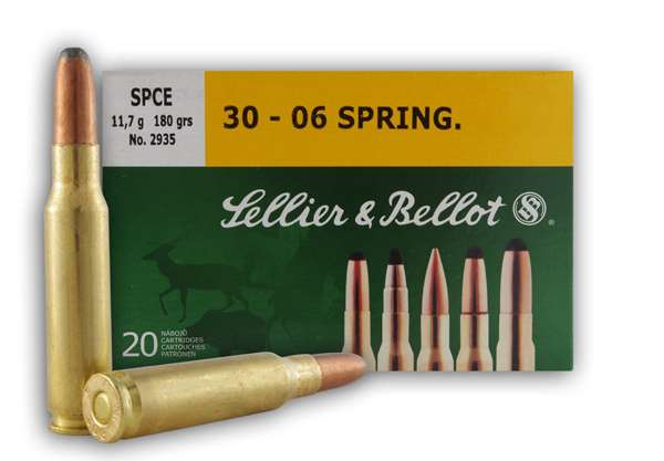Sellier & Bellot SB3006E Rifle 30-06 Springfield 180 gr Soft Point Cut ...