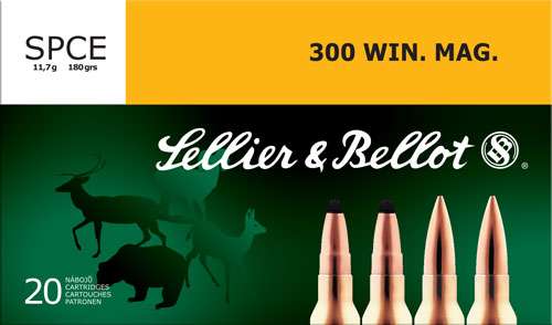 Sellier & Bellot SB300B Rifle 300 Win Mag 180 gr Soft Point Cut-Through ...