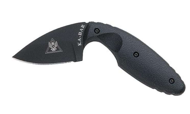 KA-BAR TDI LE KINFE 5.625 OAL 2.313 IN DROP POINT BLADE BLACK W/ BLACK POLY SHEATH CP - Ka-bar