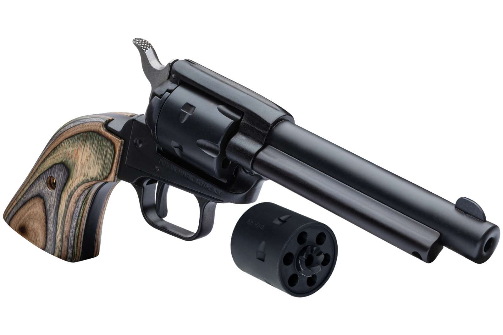 Heritage Mfg RR22MBS4 Rough Rider Small Bore 22LR,22 WMR 6 Round 4.75" Blac-img-0
