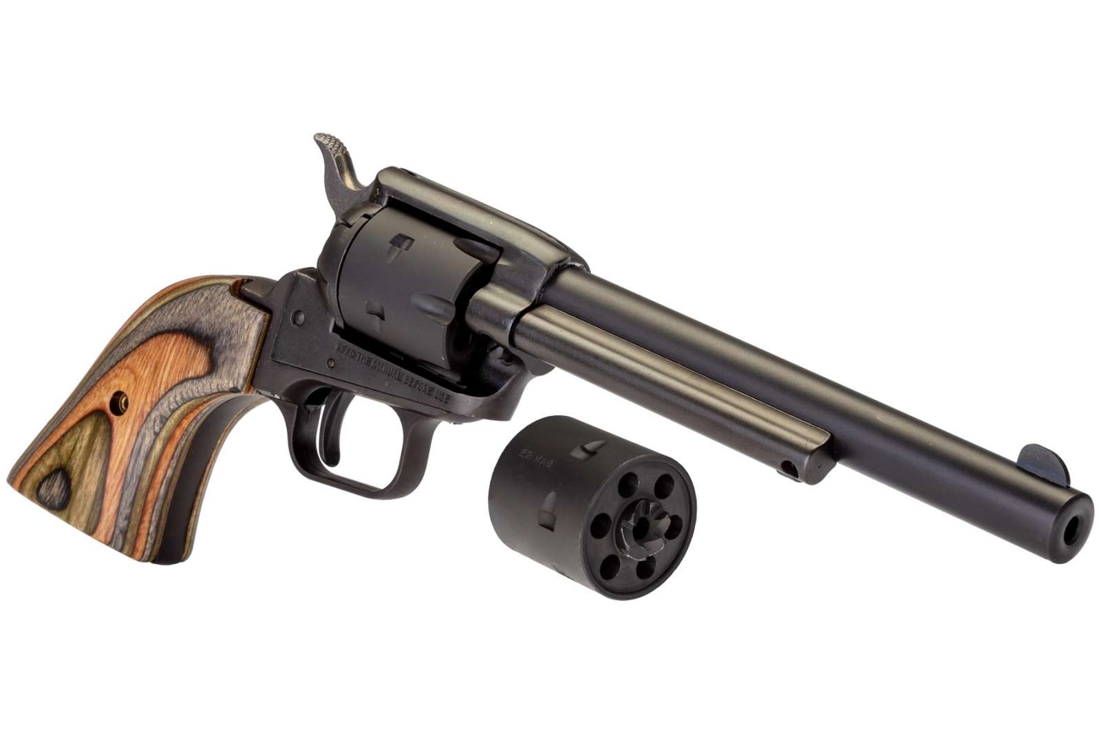 Heritage Mfg RR22MBS6 Rough Rider Small Bore 22LR,22 WMR 6 Round 6.50" Blac-img-0