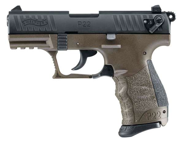 Walther Arms 5120338 P22 Military *CA Compliant 22 LR 3.42" 10+1 OD Green B-img-0