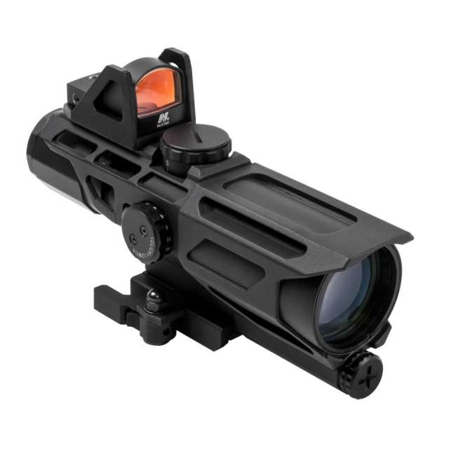 NCSTAR ULTIMATE SIGHT SYSTEM GEN3 RED MICRO DOT W/ 3-9X40MM RED/BLUE ILLUM MIL DOT SCOPE - Ncstar