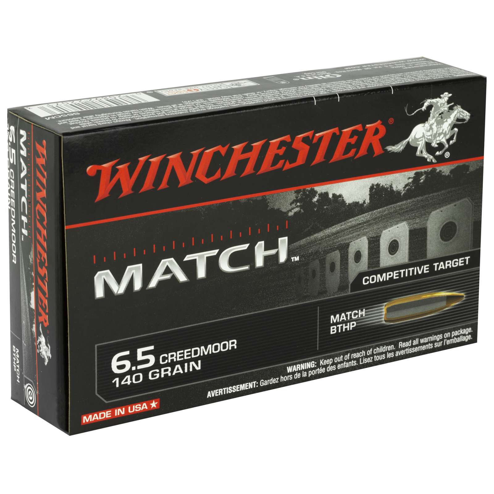 Winchester Ammo S65CM Match  6.5 Creedmoor 140 gr Sierra MatchKing Boat-Tai-img-1