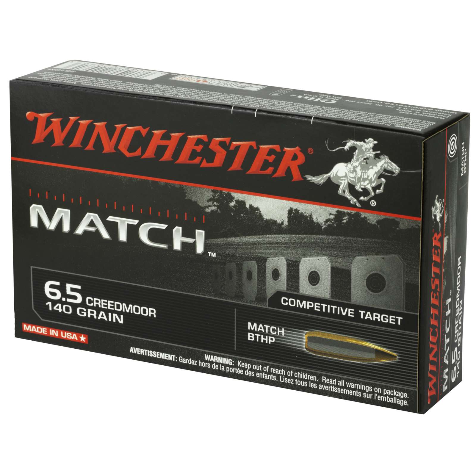 Winchester Ammo S65CM Match  6.5 Creedmoor 140 gr Sierra MatchKing Boat-Tai-img-2