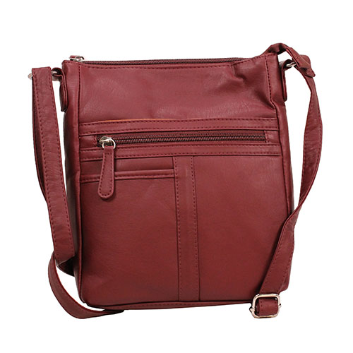 Messenger Crossbody Bag- Red | Glockmeister