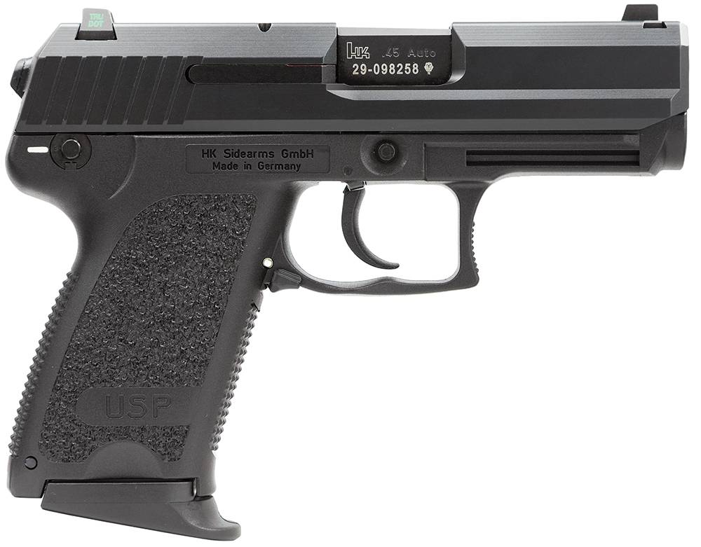 HK 704531LEA5 USP45C Compact V1 45 ACP 3.78" 8+1 Black Black Polymer Grip Night Sights