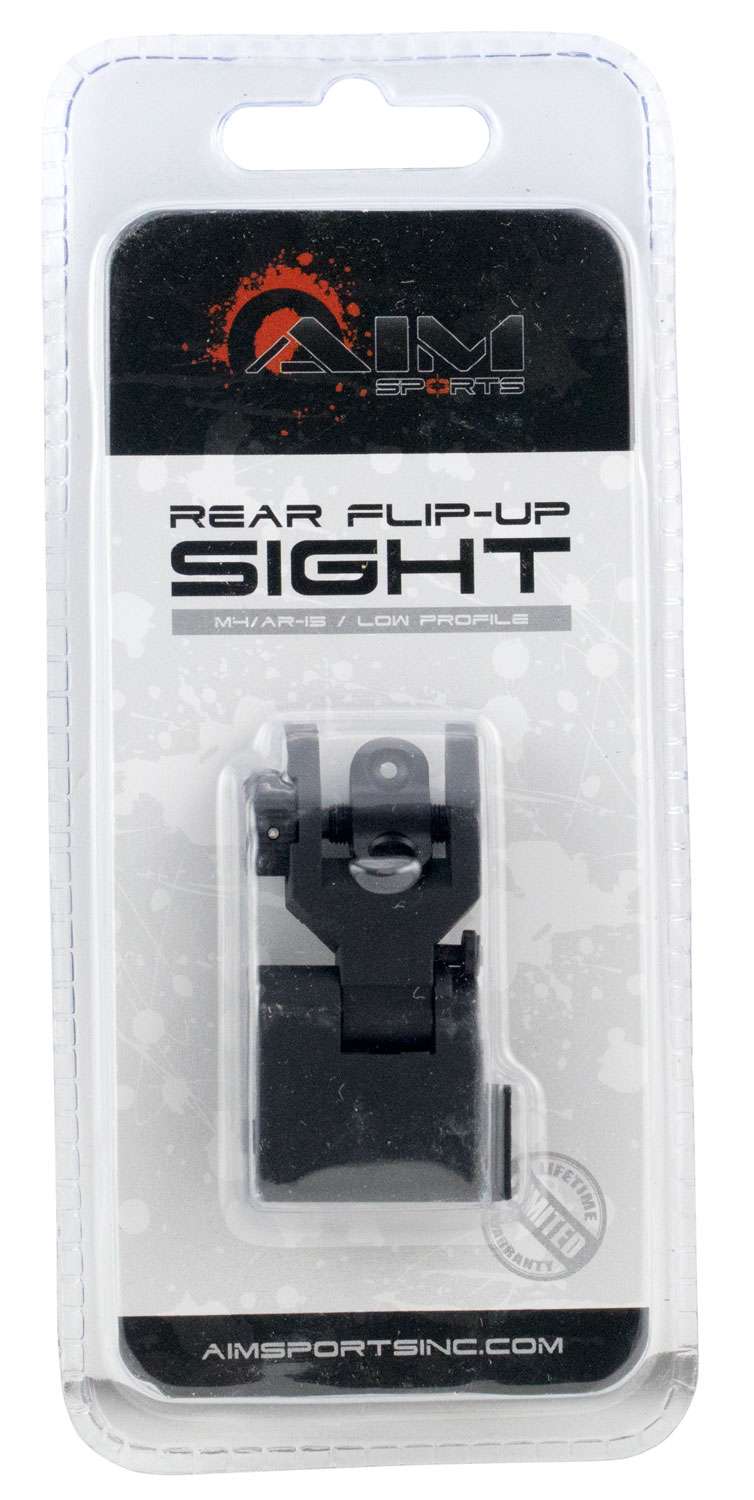 Aim Sports MT201 AR Low Profile Flip Up Rear Sight AR-15, M4 Folding ...