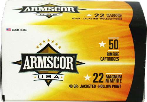 Armscor Fac22m1n Rifle 22 Mag 40 Gr Jacketed Hollow Point Jhp 50 Bx 40 Cs Magnum Ballistics 7260