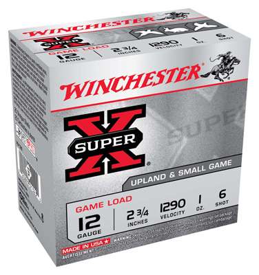 Winchester Ammo Super-X Game Load 12 Gauge 2.75" 1 oz 6 Shot 25 Bx/ 10 Cs - Winchester Ammo