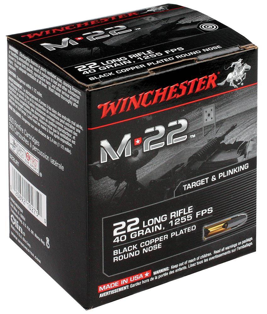 Winchester Ammo M22 22 LR 40 GR Round Nose 2000 Bx/ 1 Cs Locked
