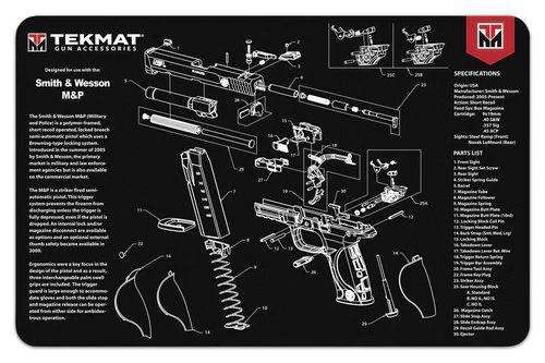TekMat, S&W M&P Pistol Mat 11"x17" Black-img-0