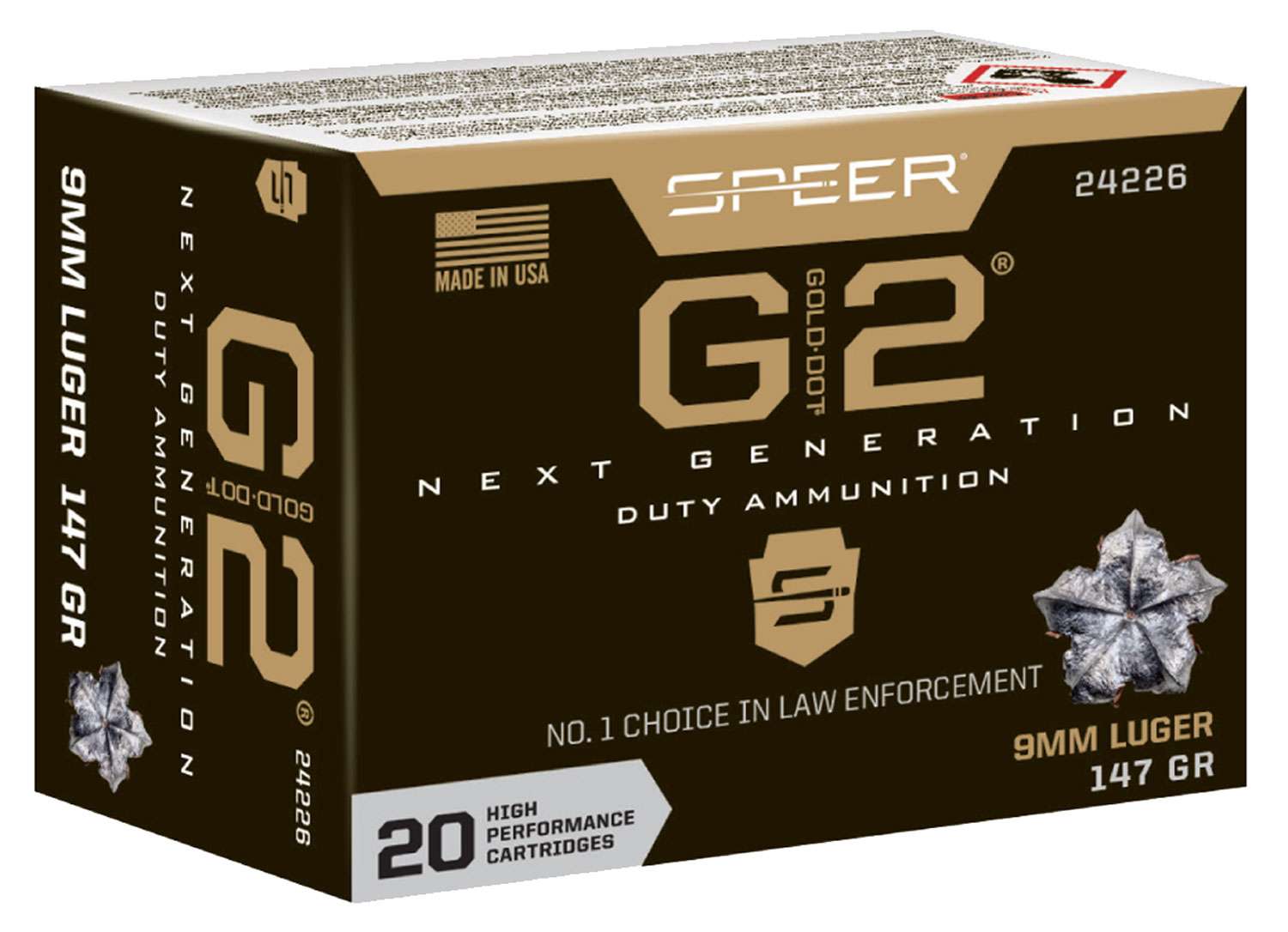 Speer Ammo 24226 Gold Dot G2 9mm Luger 147 Gr G2 20 Bx 10 Cs Locked And Loaded Limited