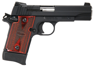 SIG SAUER P938 TARGET HGA 22 LR 4.1" BBL SAO ADJ SIGHTS ROSEWOOD GRIP 10RD POLY MAG AMBI SAFETY - Sig Sauer