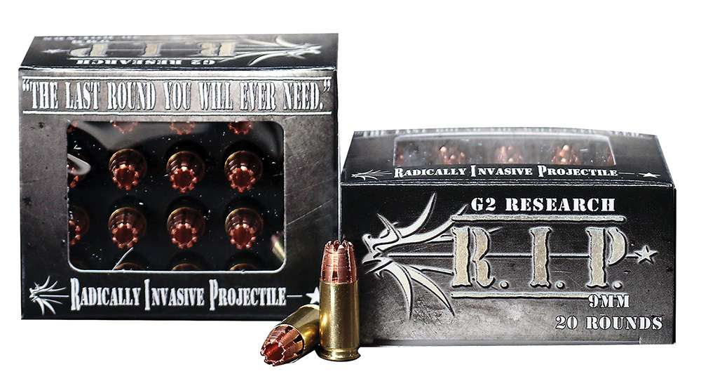 G2 Research RIP 9MM R.I.P 9mm Luger 92 gr Hollow Point (HP) 20 Bx/ 25