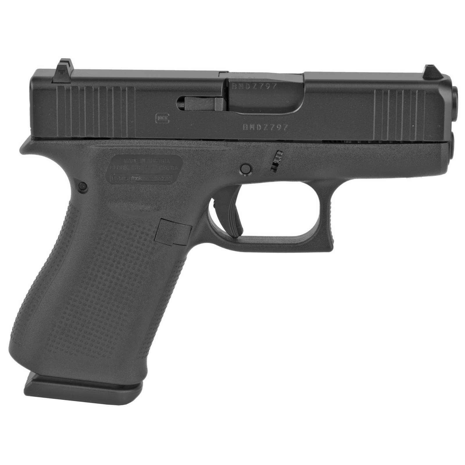 Glock PX4350201 G43X Sub-Compact 9mm Luger 3.41" 10+1 Black nDLC Steel w/Fr-img-0