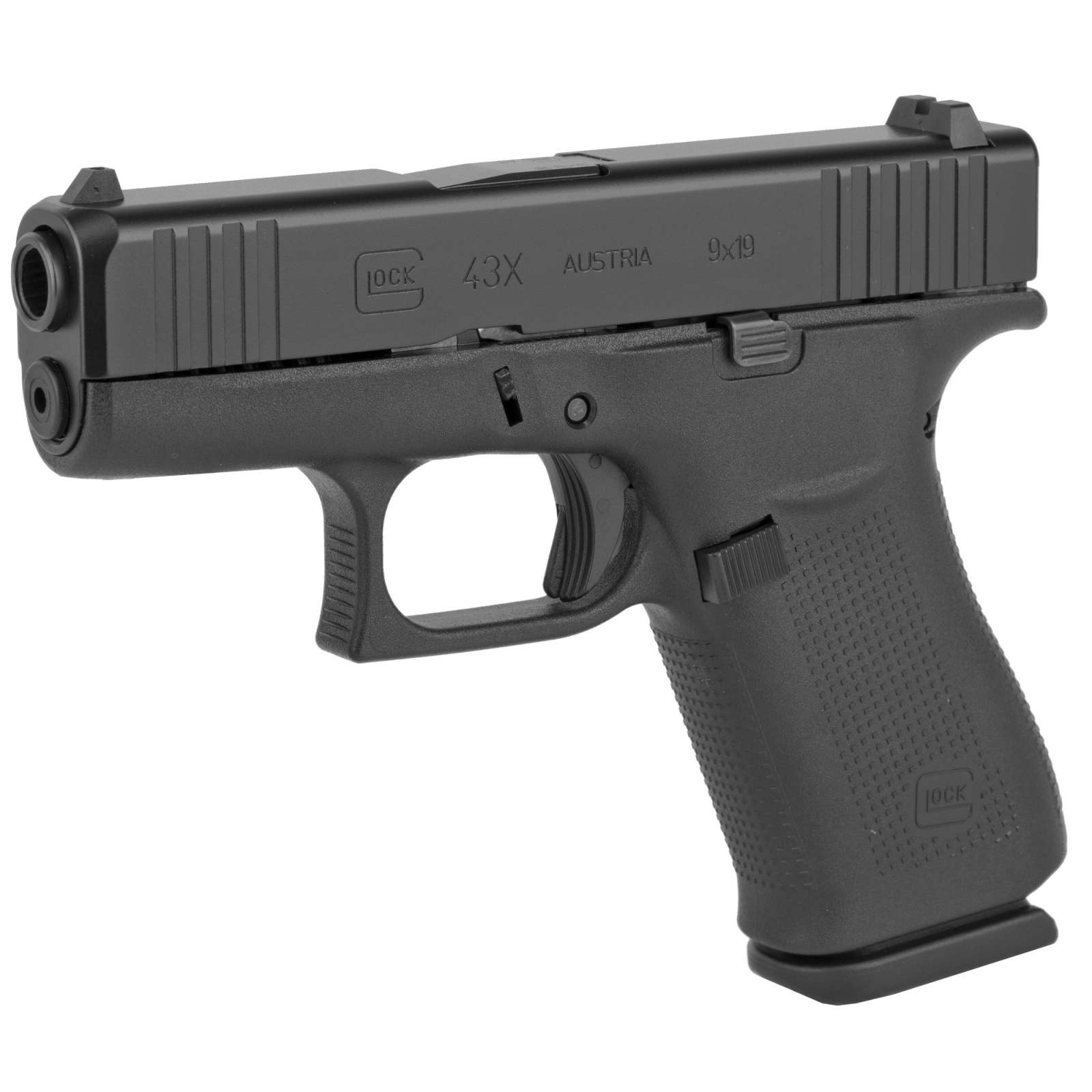 Glock PX4350201 G43X Sub-Compact 9mm Luger 3.41" 10+1 Black nDLC Steel w/Fr-img-1