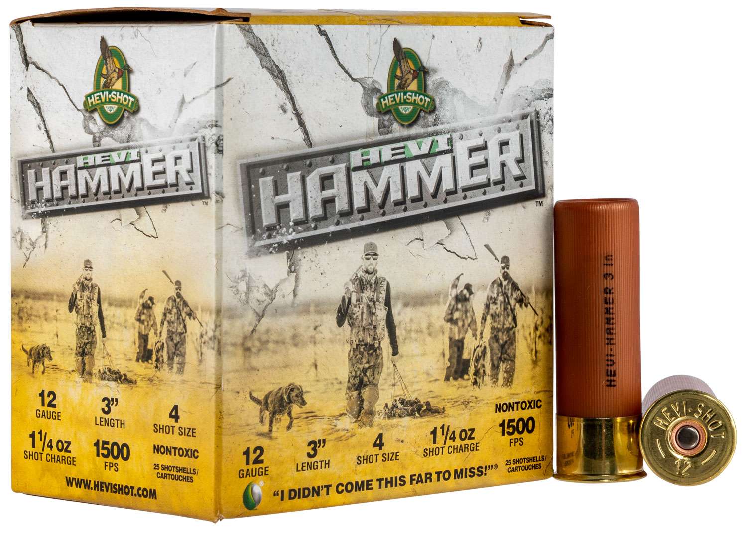 Hevishot 28004 Hevi-Hammer 12 Gauge 3&amp;quot; 1 1/4 oz 4 Shot 25 Bx/ 10 Cs | Red  River Range