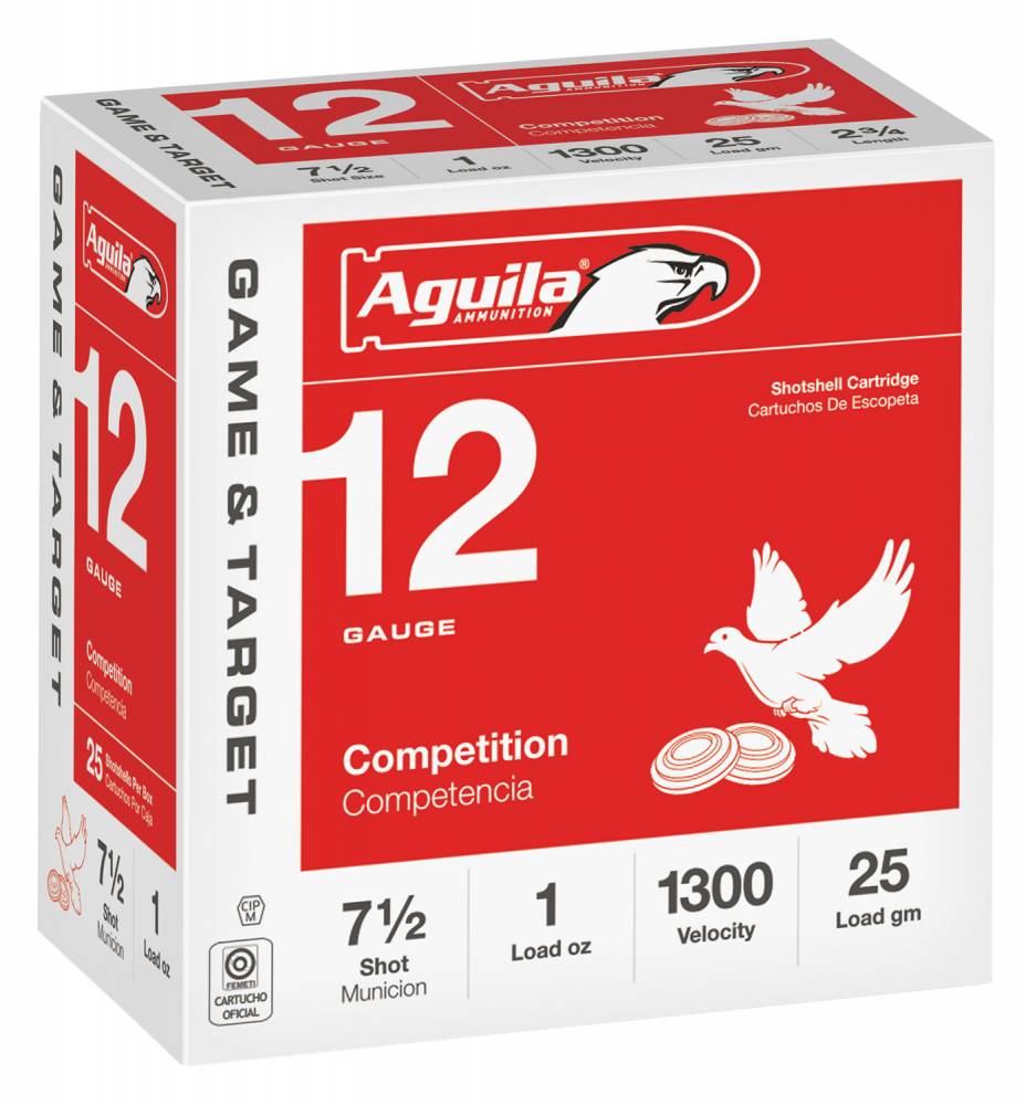 Aguila Competition 12 Gauge 2.75" 1 oz 7.5 Shot 25 Bx/ 10 Cs - Aguila