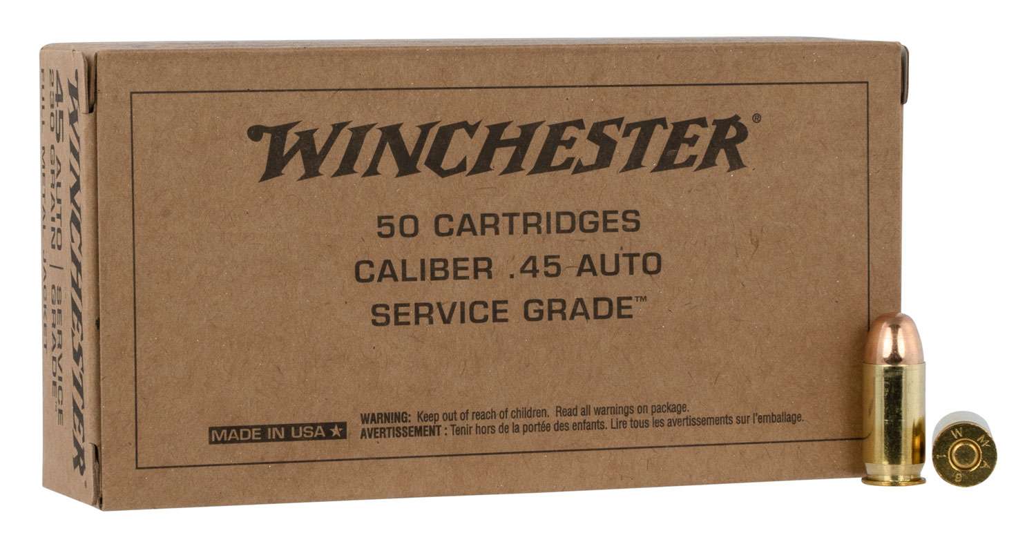 Winchester Ammo SG45W USA Service Grade 45 ACP 230 Gr Full Metal Jacket ...