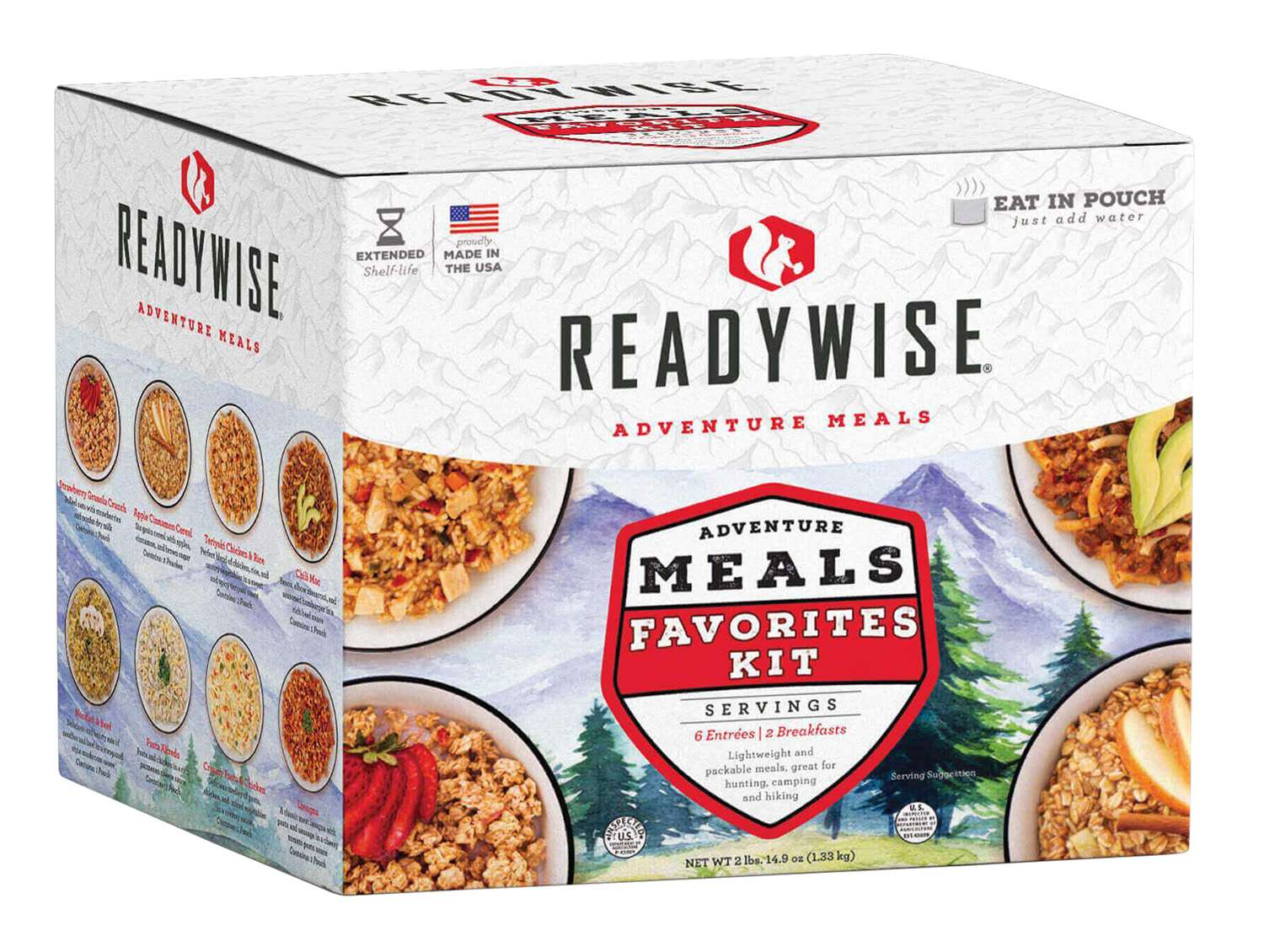 Wise Foods Rw05 913 Outdoor Food Kit Meal Favorites Kit 6 Entrees And 3 Breakfasts 9 Per Pack 9 0600