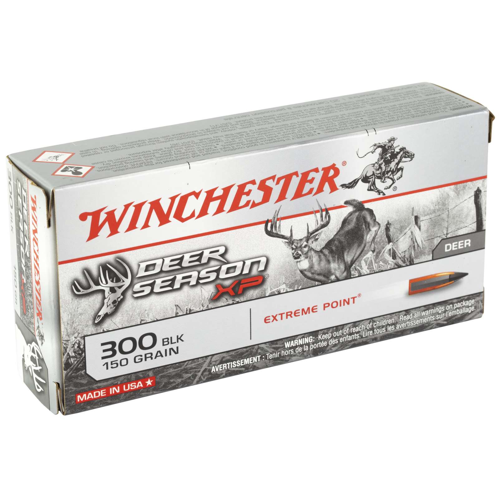Winchester Ammo X300BLKDS Deer Season XP  300 Blackout 150 gr Extreme Point-img-1
