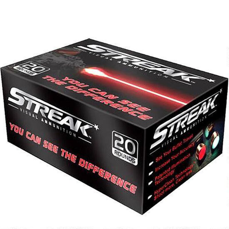 AMMO INC STREAK AMO 45 COLT 250GR JHP RED 20-RD ( 10 BOXES PER CASE ) - Ammo Inc