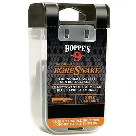 Hoppe's No. 9 Boresnake Snake Den 9mm Rifle Bore Cleaning Rope with Bronze Brush and Carry Case - Hoppe's - 9MM