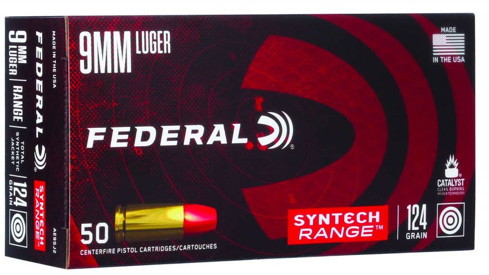federal syntech 9mm luger ammo 147 grain training match tsj