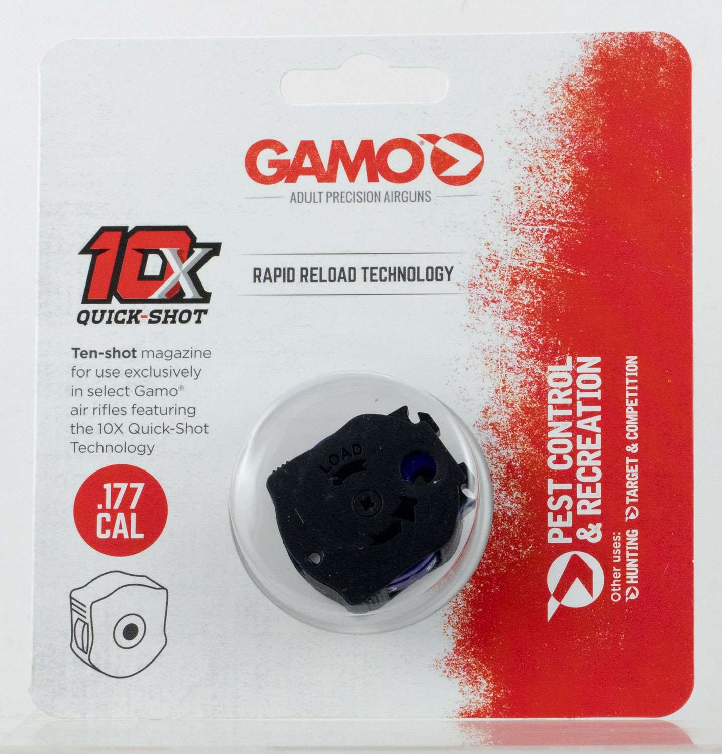 Gamo 621258554 10X QuickShot.177 Pellet Polymer Range USA