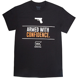 Glock Armed With Confidence T-Shirt Short Sleeve Small Black - Glock