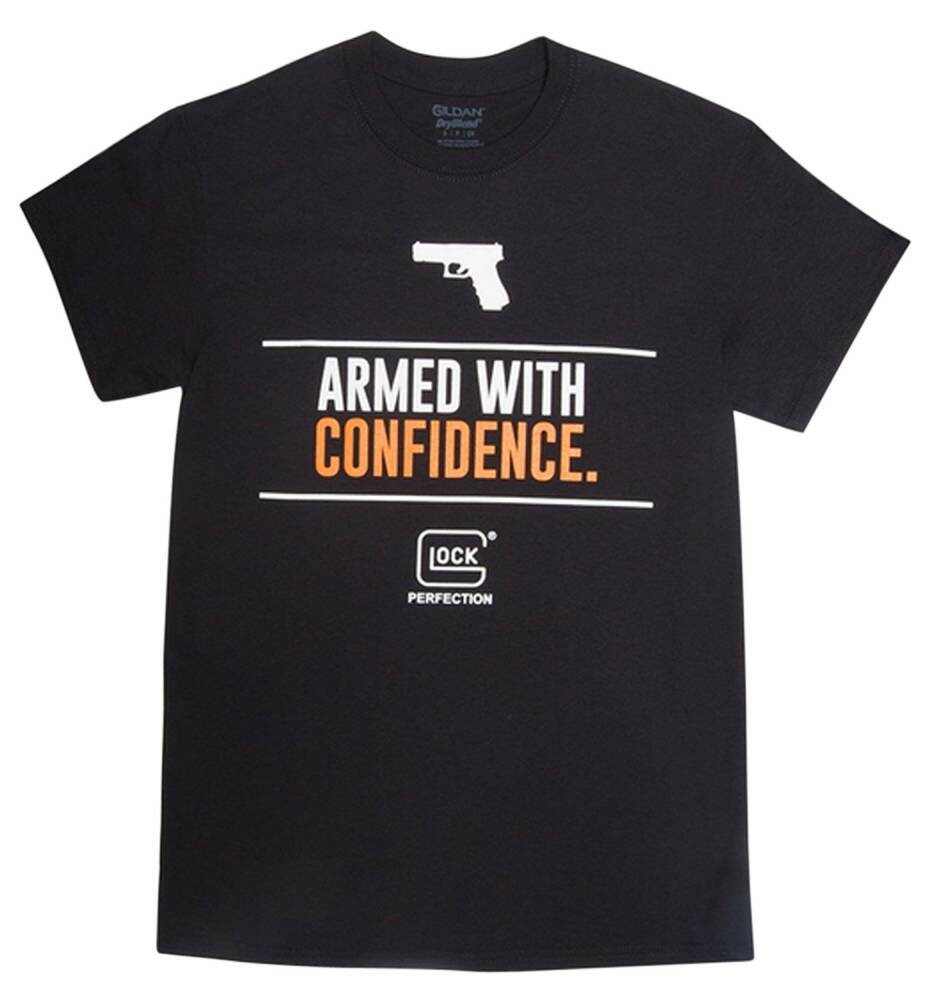 Glock Armed With Confidence T-Shirt Short Sleeve Medium Black - Glock