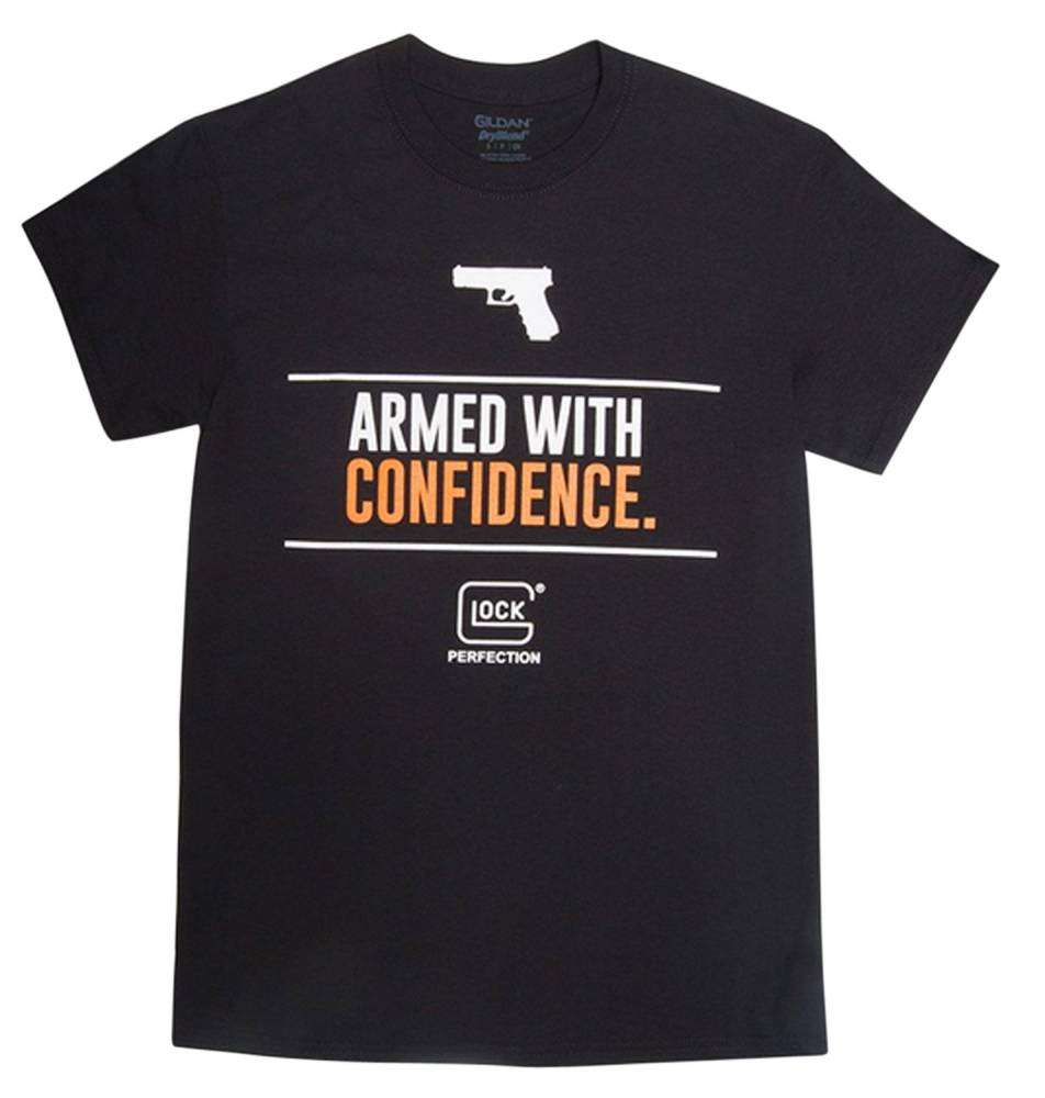 Glock Armed With Confidence T-Shirt Short Sleeve Large Black - Glock