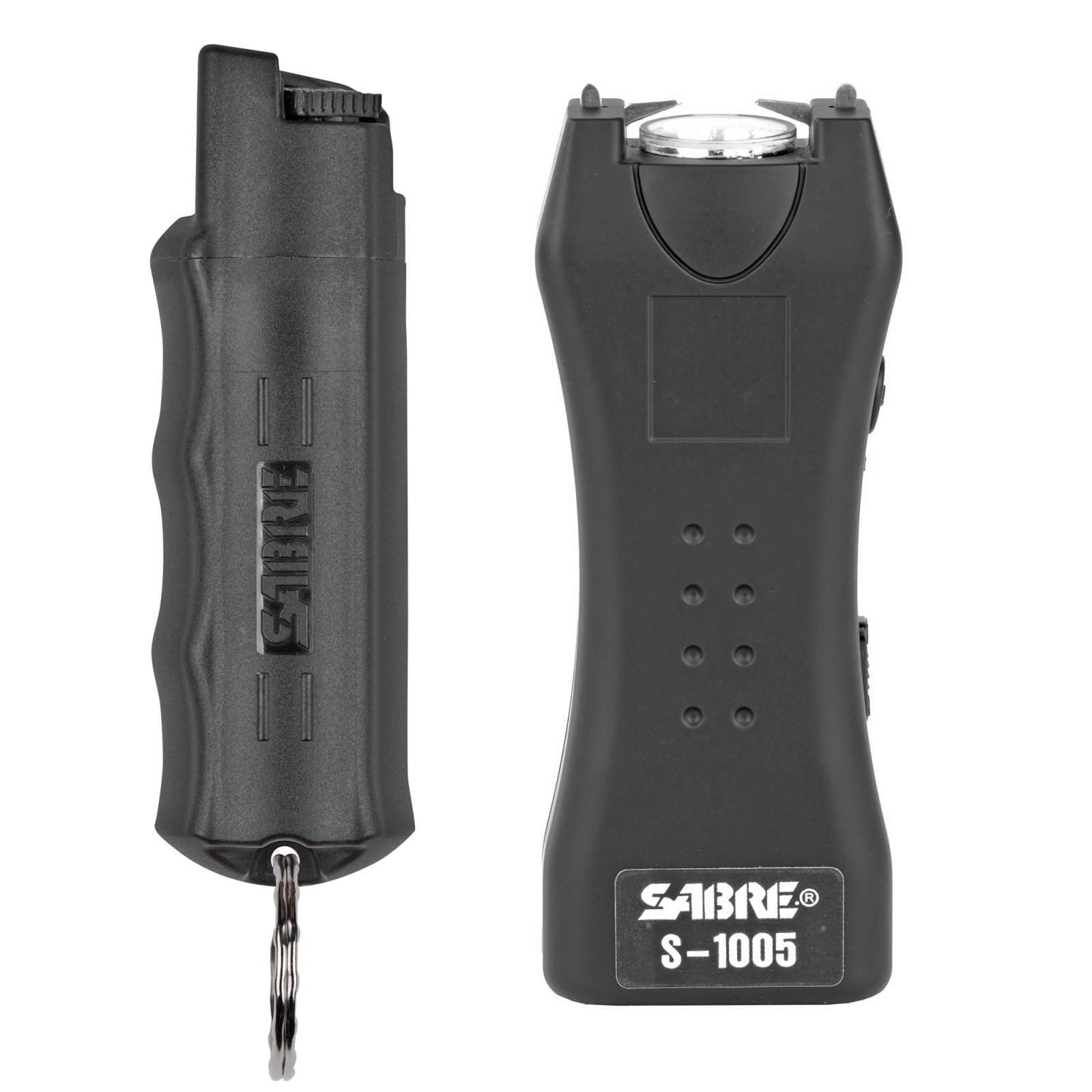 Sabre S7bhcbk Multi Range Protection Pack Rechargeable Stun Gun With Flashlight Pepper Spray 