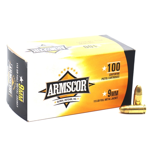 Armscor Ammo 9mm Luger 124gr. Fmj Value Pack 100 Round Pack 