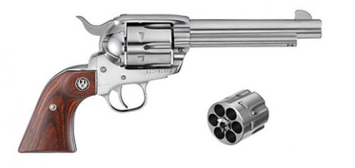 Ruger 5144 Vaquero Convertible 45LC/45Acp 6shot 4.62" High Gloss Stainless-img-0