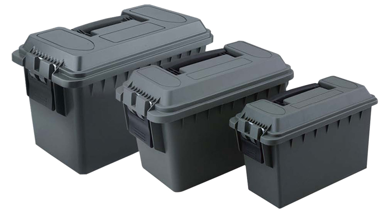 Reliant 10126 3-Piece Ammo Box 30, 50, Fat 50 Cal Green Plastic (Empty ...